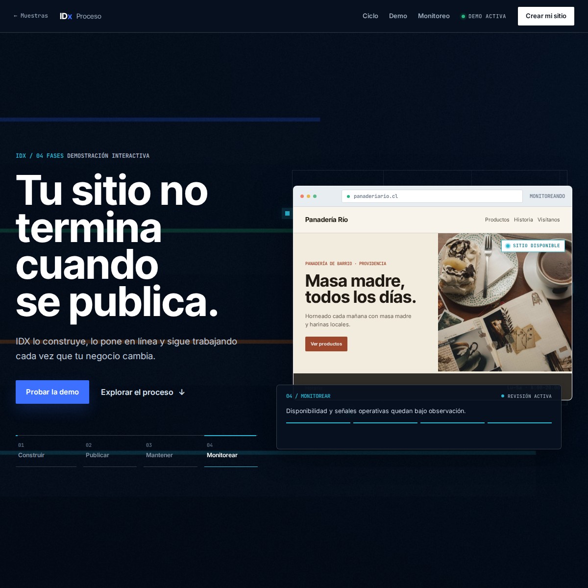 Portada de la pieza Proceso IDX